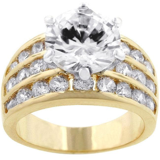 Classic Gold Engagement Ring - Flyclothing LLC