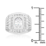 Mens Cubic Zirconia Square Ring - Flyclothing LLC