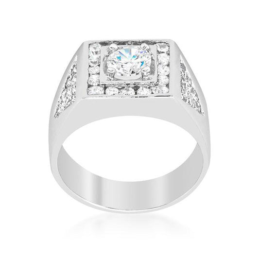 Brilliant Mens Cubic Zirconia Ring - Flyclothing LLC