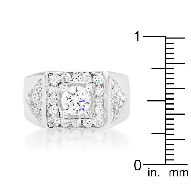 Brilliant Mens Cubic Zirconia Ring - Flyclothing LLC