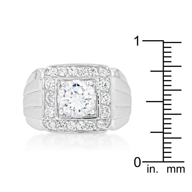 Mens Two-tone Finish Cubic Zirconia Ring - Flyclothing LLC