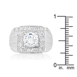 Mens Two-tone Finish Cubic Zirconia Ring - Flyclothing LLC