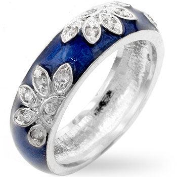 Enamel Cubic Zirconia Leaf Ring - Flyclothing LLC