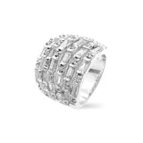 Multi Row Cubic Zirconia Fashion Ring - Flyclothing LLC