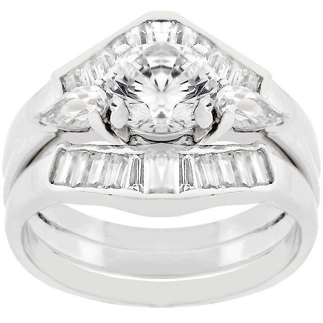 Two-Piece Engagement Ring Set - Flyclothing LLC