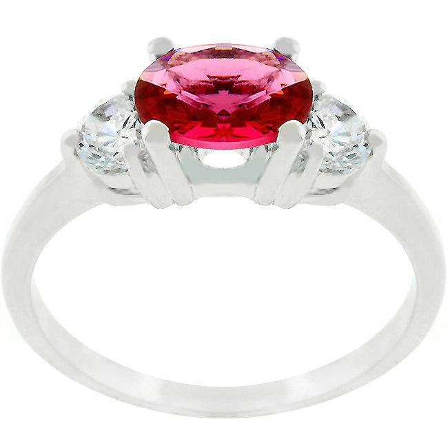 Oval Quartet Cubic Zirconia Ring - Flyclothing LLC