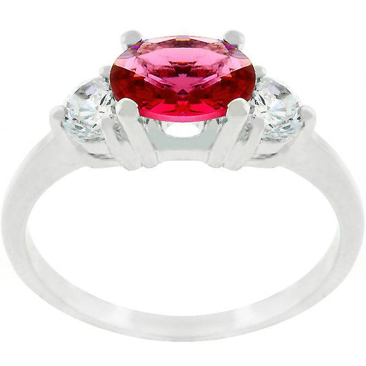 Oval Quartet Cubic Zirconia Ring - Flyclothing LLC