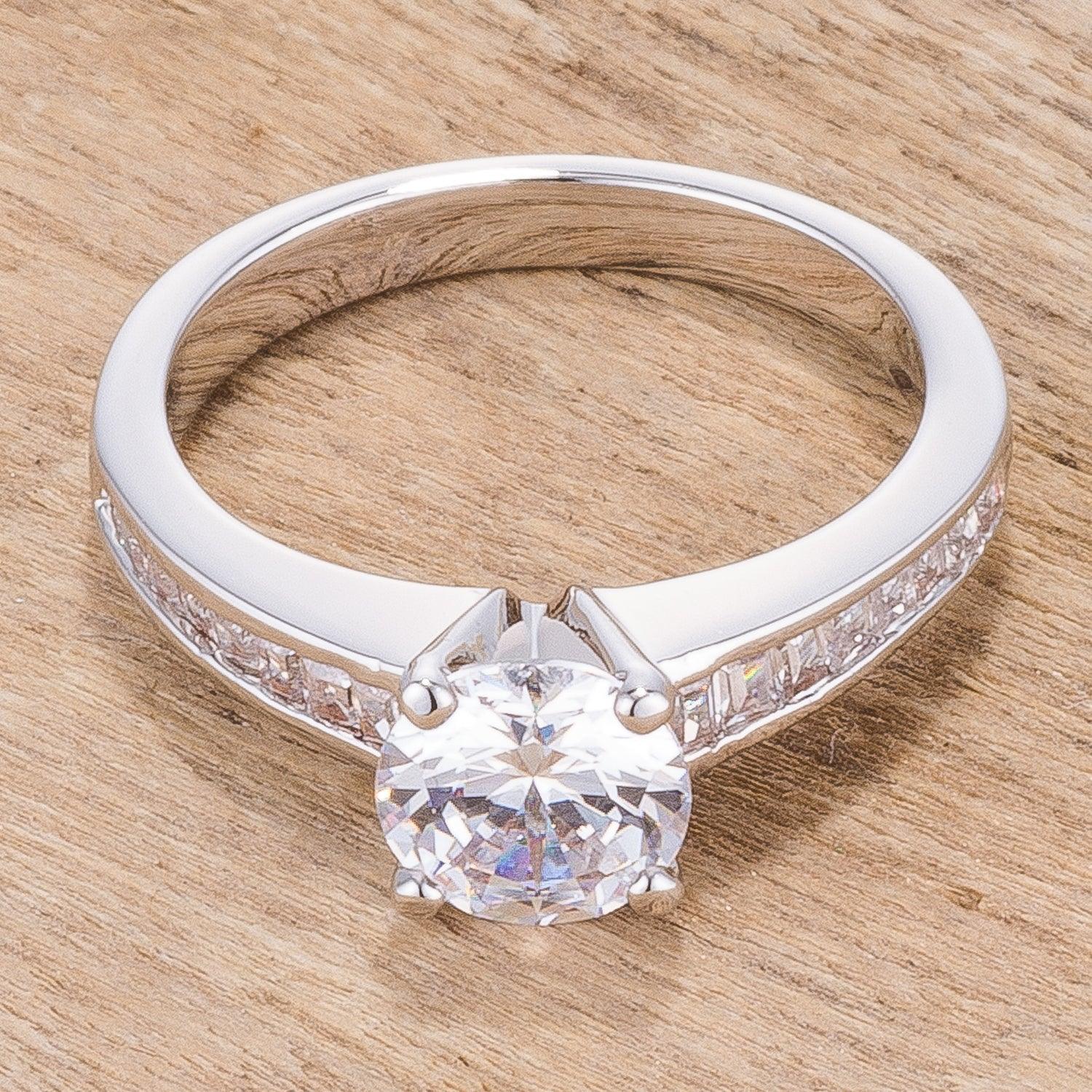 Cubic Zircon Engagement Ring - Flyclothing LLC