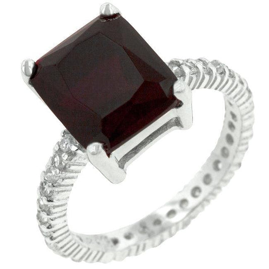 Radiant Cut Ruby Engagement Ring - Flyclothing LLC