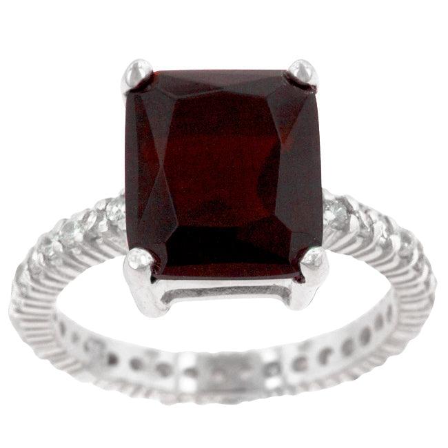 Radiant Cut Ruby Engagement Ring - Flyclothing LLC