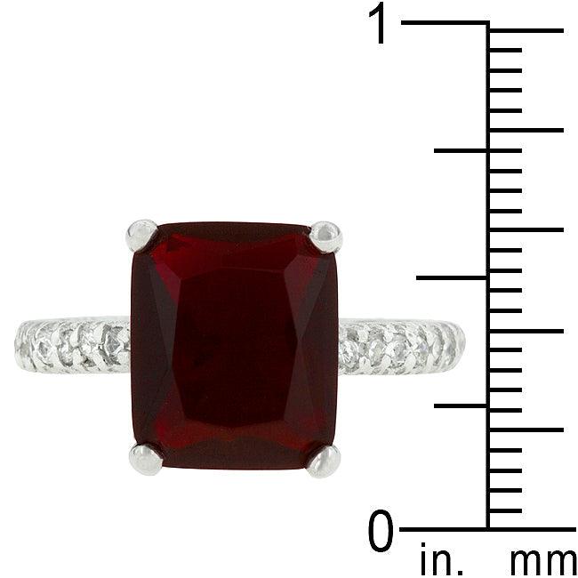 Radiant Cut Ruby Engagement Ring - Flyclothing LLC