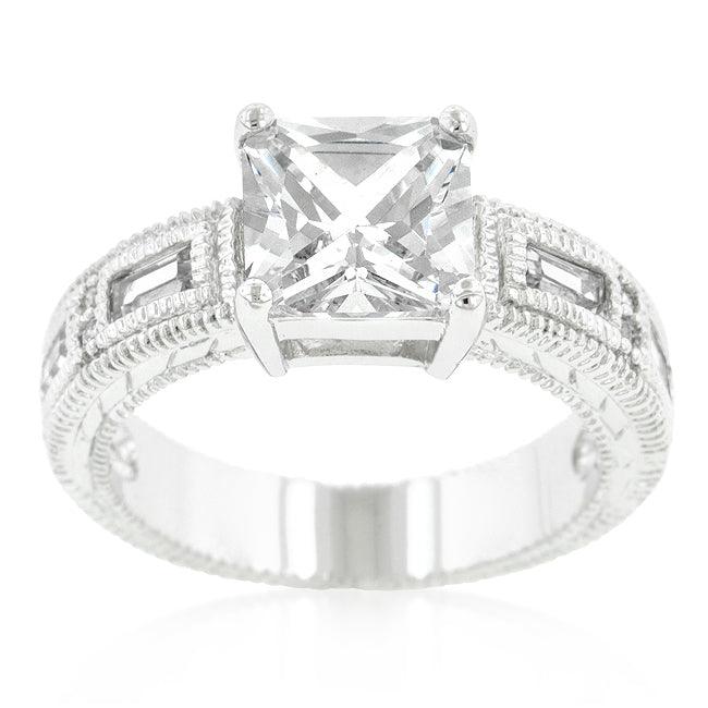 Clear Cubic Zirconia 5-Stone Ring - Flyclothing LLC