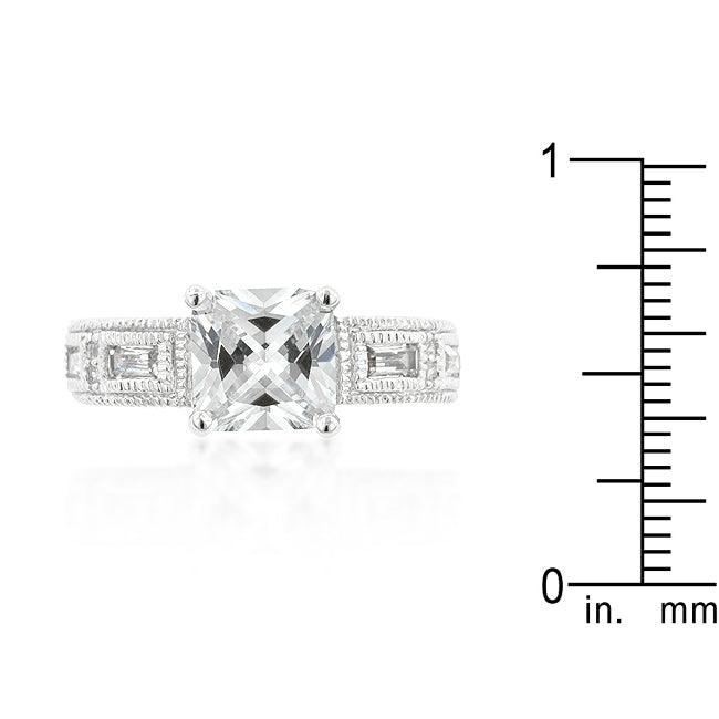 Clear Cubic Zirconia 5-Stone Ring - Flyclothing LLC