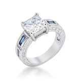 Prima Donna Sapphire Blue Cubic Zirconia Ring - Flyclothing LLC