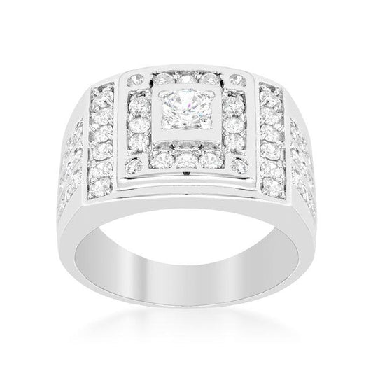 Geometric Cubic Zirconia Ring - Flyclothing LLC