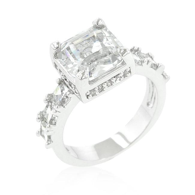 Asscher Cut Engagement Ring - Flyclothing LLC