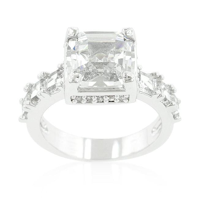 Asscher Cut Engagement Ring - Flyclothing LLC