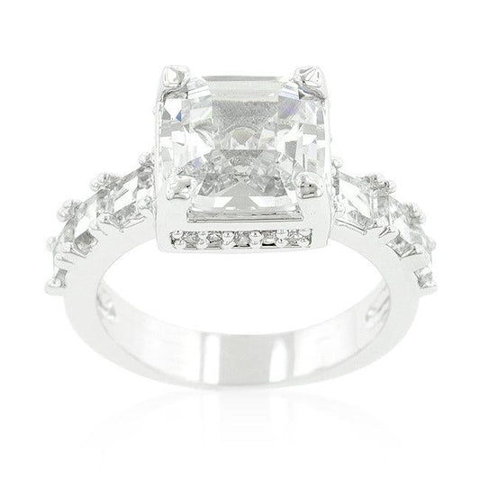 Asscher Cut Engagement Ring - Flyclothing LLC