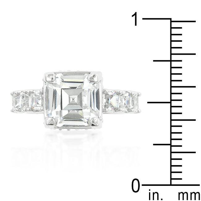 Asscher Cut Engagement Ring - Flyclothing LLC