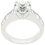 Classic Rhodium Plated Engagement Ring - Flyclothing LLC