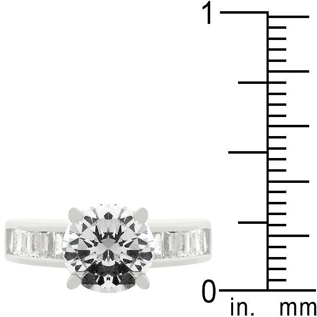 Classic Rhodium Plated Engagement Ring - Flyclothing LLC