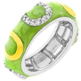 Apple Green Enamel Horseshoe Ring - Flyclothing LLC