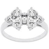 Round Cubic Zirconia Cluster Ring - Flyclothing LLC