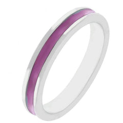 Fuchsia Enamel Eternity Ring - Flyclothing LLC