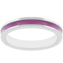 Fuchsia Enamel Eternity Ring - Flyclothing LLC