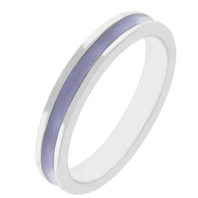 Lavender Enamel Eternity Ring - Flyclothing LLC