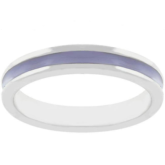 Lavender Enamel Eternity Ring - Flyclothing LLC