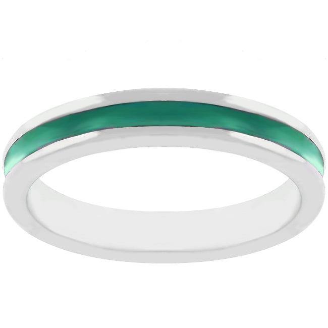 Green Enamel Eternity Ring - JGI