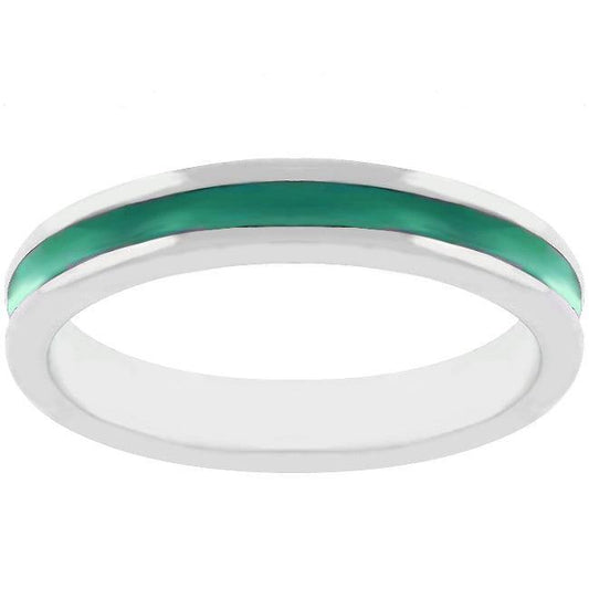 Green Enamel Eternity Ring - JGI