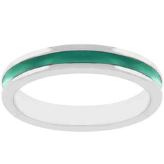 Green Enamel Eternity Ring - JGI