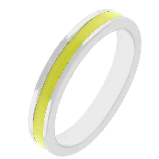 Yellow Enamel Eternity Ring - Flyclothing LLC