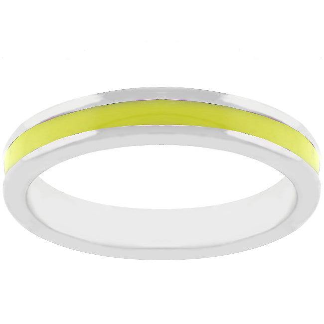 Yellow Enamel Eternity Ring - Flyclothing LLC