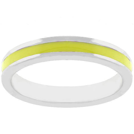 Yellow Enamel Eternity Ring - Flyclothing LLC