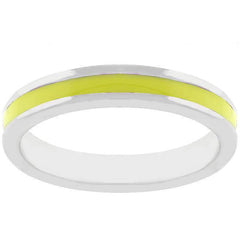 Yellow Enamel Eternity Ring - Flyclothing LLC