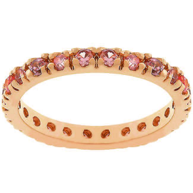 Pink Cubic Zirconia Eternity Ring - Flyclothing LLC