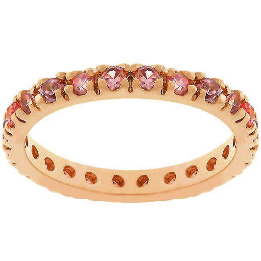 Pink Cubic Zirconia Eternity Ring - Flyclothing LLC