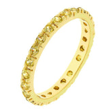 Yellow Cubic Zirconia Eternity Ring - Flyclothing LLC