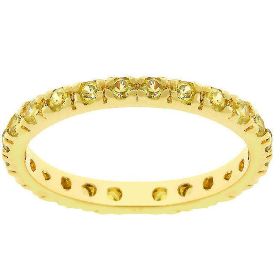 Yellow Cubic Zirconia Eternity Ring - Flyclothing LLC