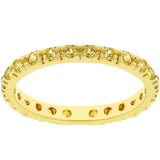 Yellow Cubic Zirconia Eternity Ring - Flyclothing LLC