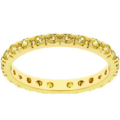 Yellow Cubic Zirconia Eternity Ring - Flyclothing LLC