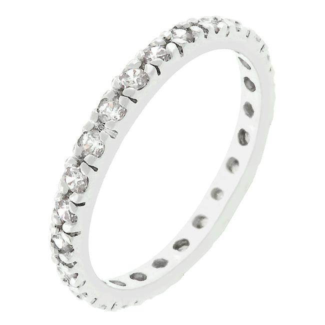 Clear Cubic Zirconia Eternity Ring - Flyclothing LLC