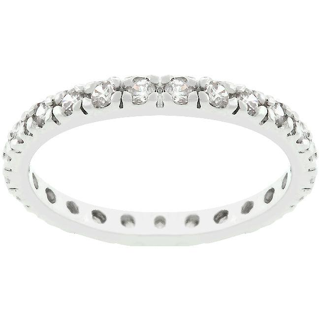 Clear Cubic Zirconia Eternity Ring - Flyclothing LLC