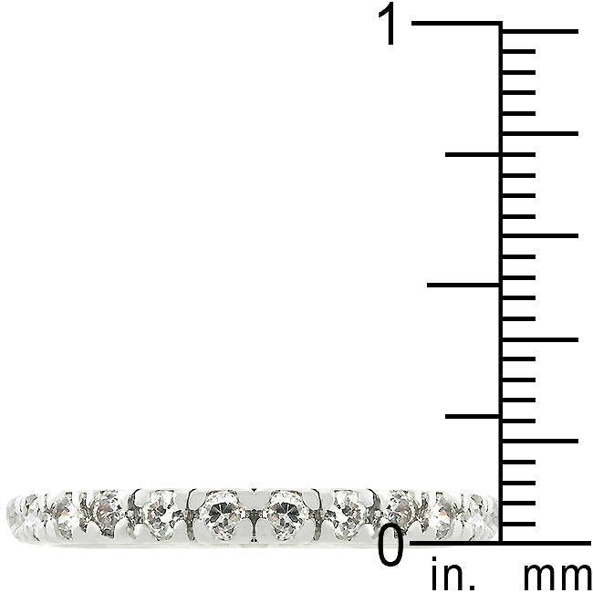 Clear Cubic Zirconia Eternity Ring - Flyclothing LLC