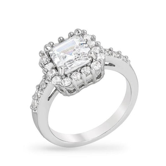 Pave Asscher Ring - Flyclothing LLC