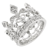 Cubic Zirconia Crown Eternity Ring - Flyclothing LLC