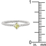 Twisted Petite Peridot Solitaire Ring - Flyclothing LLC